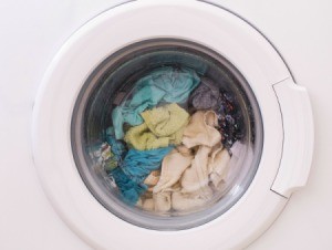 Washing Machine Full of Clothes