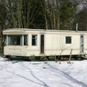 Trailer Home in The snow