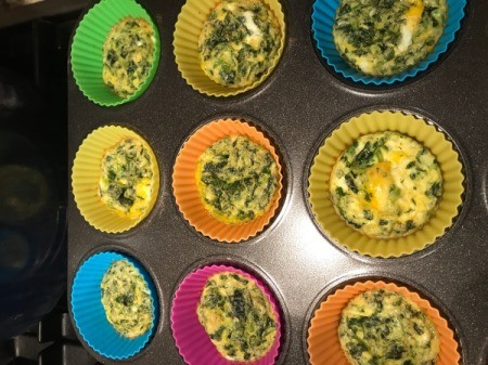 Muffin Tin Asparagus Frittatas batter in muffin tins