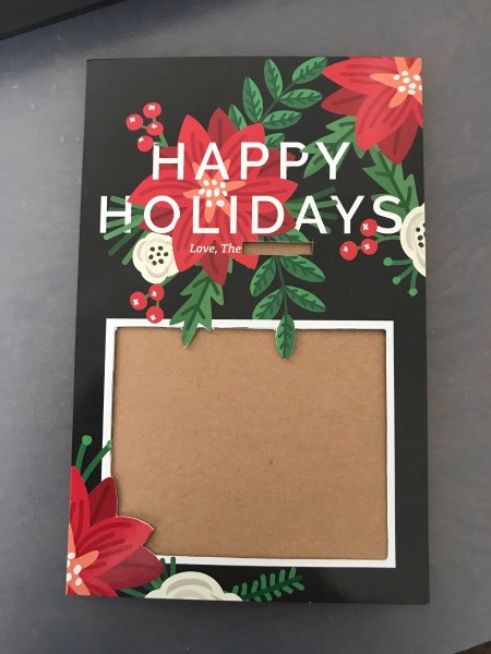 Repurpose Free Sample Holiday Cards - repurposed card ready for your family photo, etc.