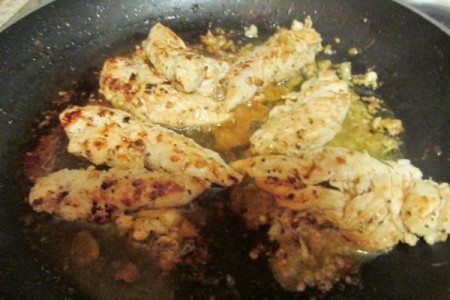 cooked marinated Chicken garlic and herbs