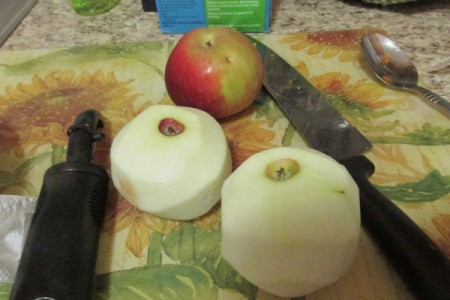 peeled apples