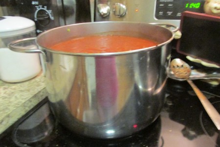 pot of chili on stove
