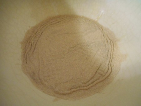 yeast added to warm water