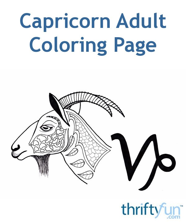 Download Capricorn Adult Coloring Page | ThriftyFun