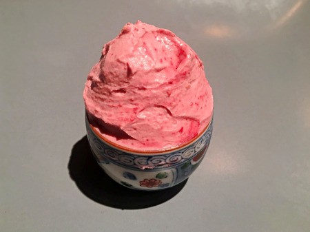 Luscious Raspberry Whipped Cream in cup