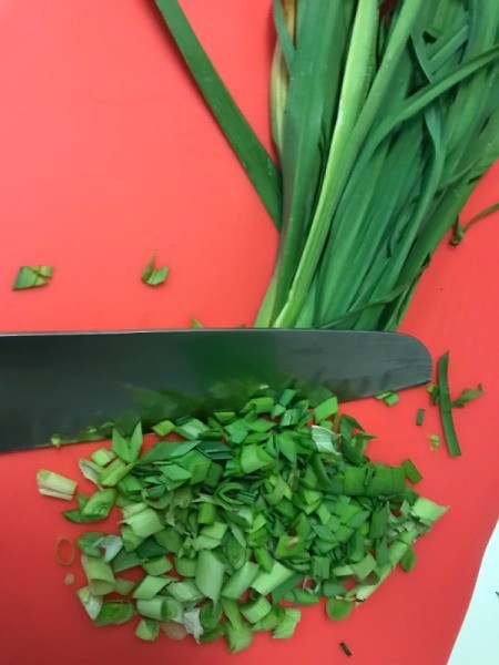 Freezing Green Onions - chop