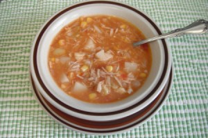 Vegetable Chicken Soup in a bowl