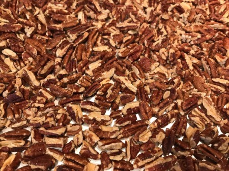 pecans roasted on tray