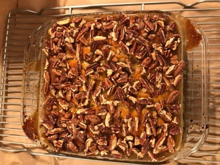 Pecans added to  Sticky Buns