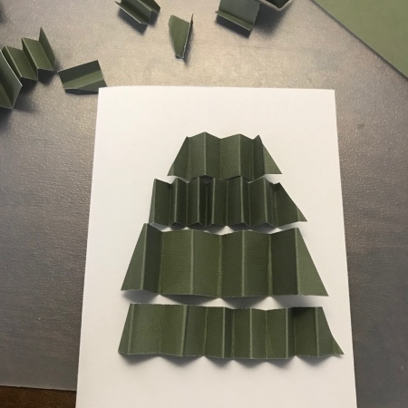 Christmas Tree Holiday Card - lay the pieces out on card
