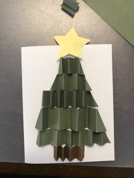 Christmas Tree Holiday Card - cut out a star
