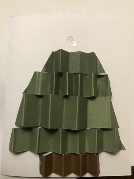 Christmas Tree Holiday Card - use tape or glue dots