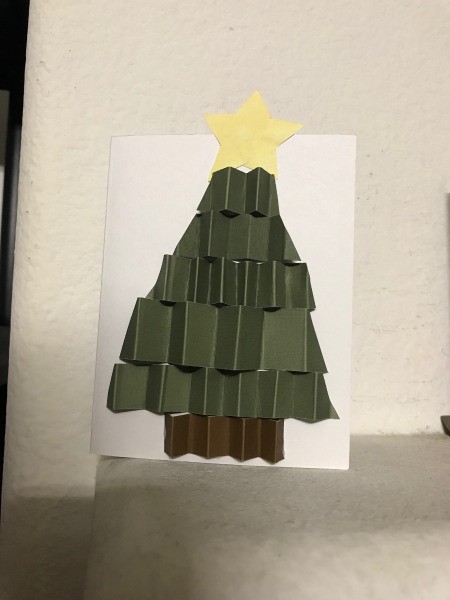 Christmas Tree Holiday Card - tree with star