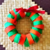 Cardboard Tube Christmas Wreath Wreath - finished wreath