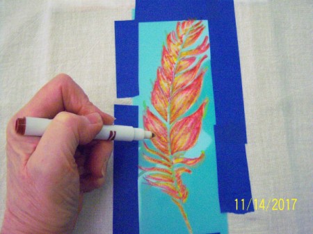 Stenciled Tea Towels or Bags - add complementary colors