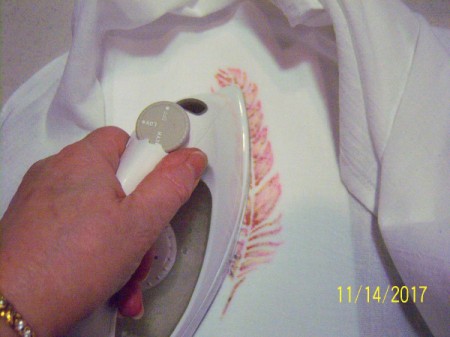 Stenciled Tea Towels or Bags - ironing