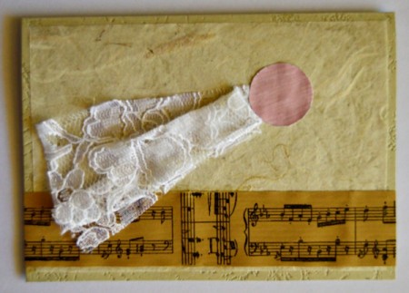 Angel Blowing On Trumpet Christmas Card - paint printer paper and cut out head when dry