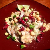 Moroccan Chicken and Bean Salad on plate