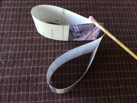 Upcycled Calendar Christmas Wreath - glue two teardrops together at the base to make a heart shape