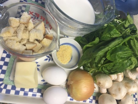 Savory Bread Pudding ingredients