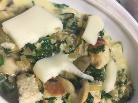 adding butter to top of baking dish