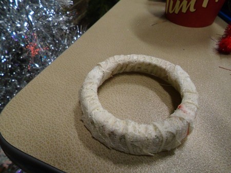Miniature Wreaths - lace wreath with end glued