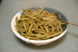 Flavored Greens Beans in bowl