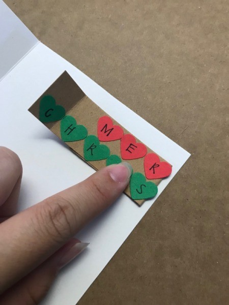 Christmas Tree Card - fold and glue banner down