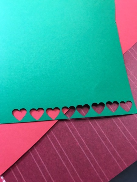 Christmas Tree Card - paper saving method of cutting