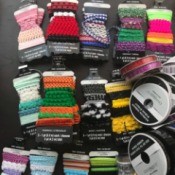 Buy Grab Bags to Save Money on Craft Supplies - closeup of ribbons and cording