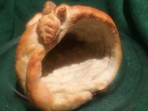 Beautiful empty Cornucopia Bread