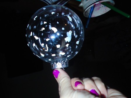 Gumball Machine Ornament - dab on white paint for snow