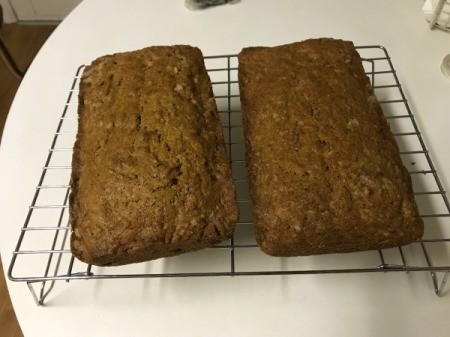 Zucchini Bread cooling on rack
