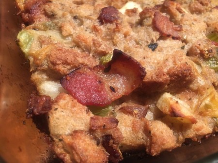 finished Bacon Apple Stuffing
