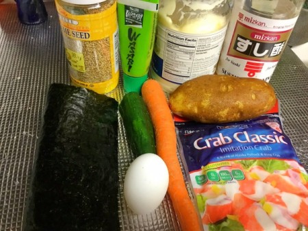 Mashed Potato Sushi ingredients