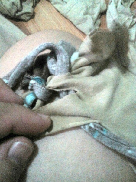 Handcrafted Rag Made From Old Shirts - next strip for tying to piece