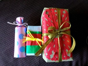 Thrifty Holiday Gift Wrapping - wrapped gifts