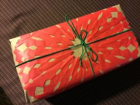 Thrifty Holiday Gift Wrapping - tie a string or ribbon bow