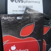 Applebee's gift cards purchased at a CVS pharmacy.