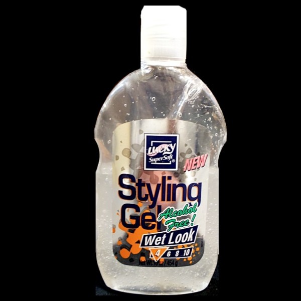 A bottle of wet look styling gel.