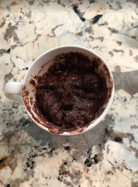 baked ingredients in mug