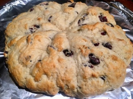 baked Cranberry Eggnog Scones