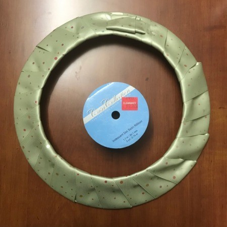 Inexpensive Ribbon Wreath  - back or wreath