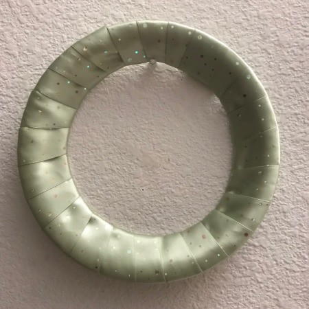 Inexpensive Ribbon Wreath - plain ribbon wrapped wreath