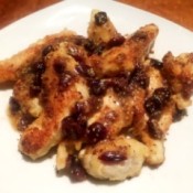 Cranberry Orange Mustard Chicken on plate