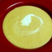 Creamy Celery Apple Soup in bowl