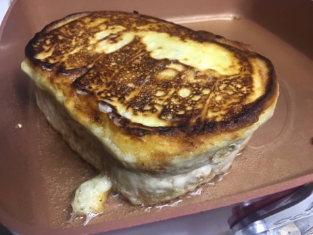 flipped grilled sandwich