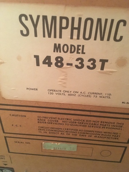 Value of Vintage Symphonic Record Player