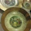Determining the Value of China Plates - gold trimmed china plates with painted people in center